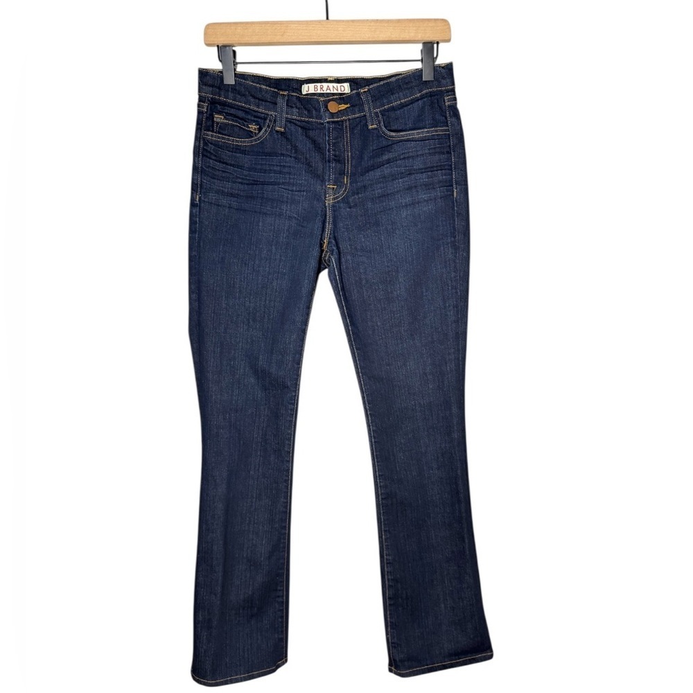 J. Brand Women’s Premium Denim Dark Wash Mid Rise Bootcut Jeans In Ink Sz 28